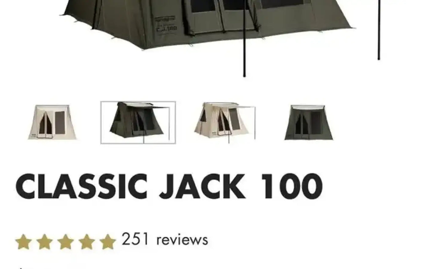 Springbar Classic Jack 100 Canvas Tent (10’x10’) w — used tents & canopies for sale (photo 5)