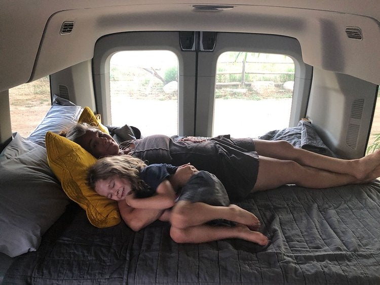 embracing outdoor adventure.|Inside their RV rental