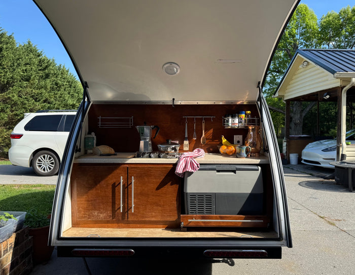 with its rear galley open