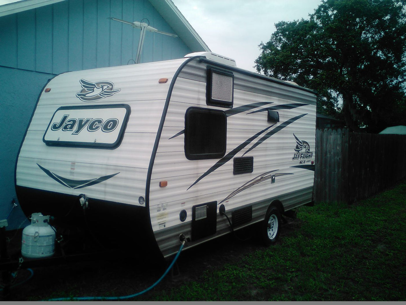 with an extended awning