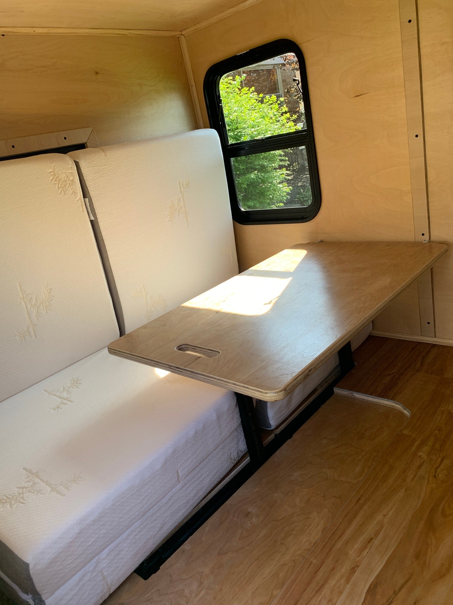 a wooden table