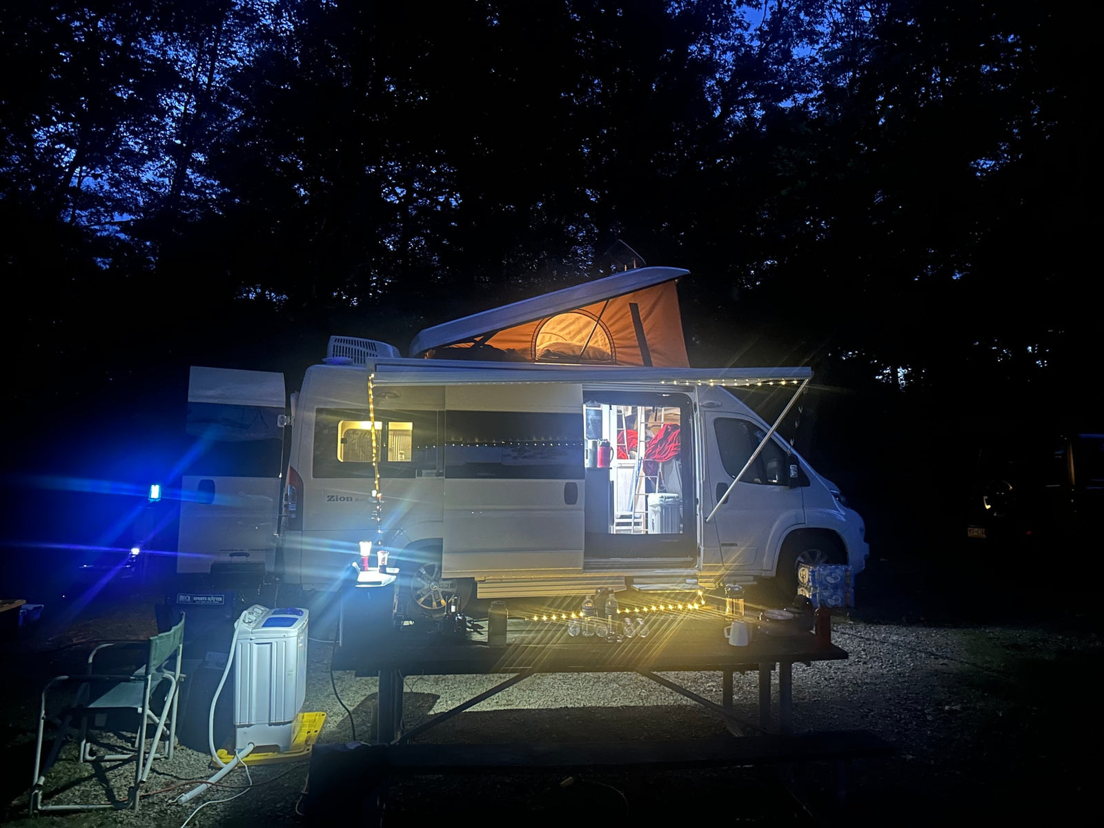 all-in-one bathroom in an RV rental