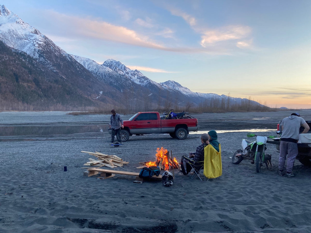 and a rain-streaked windshield.|RV rental supplies packed: firewood — photo 18