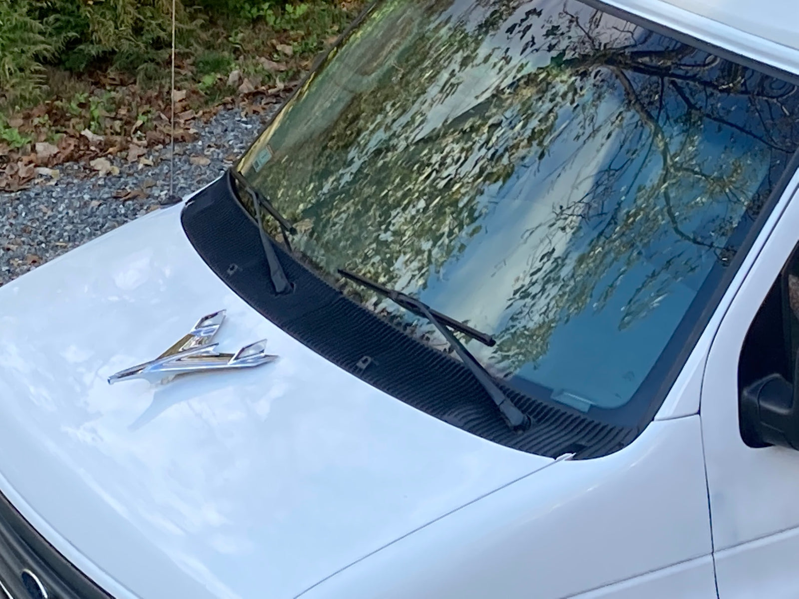 a perfect RV rental for your next road trip.|Front of a white van