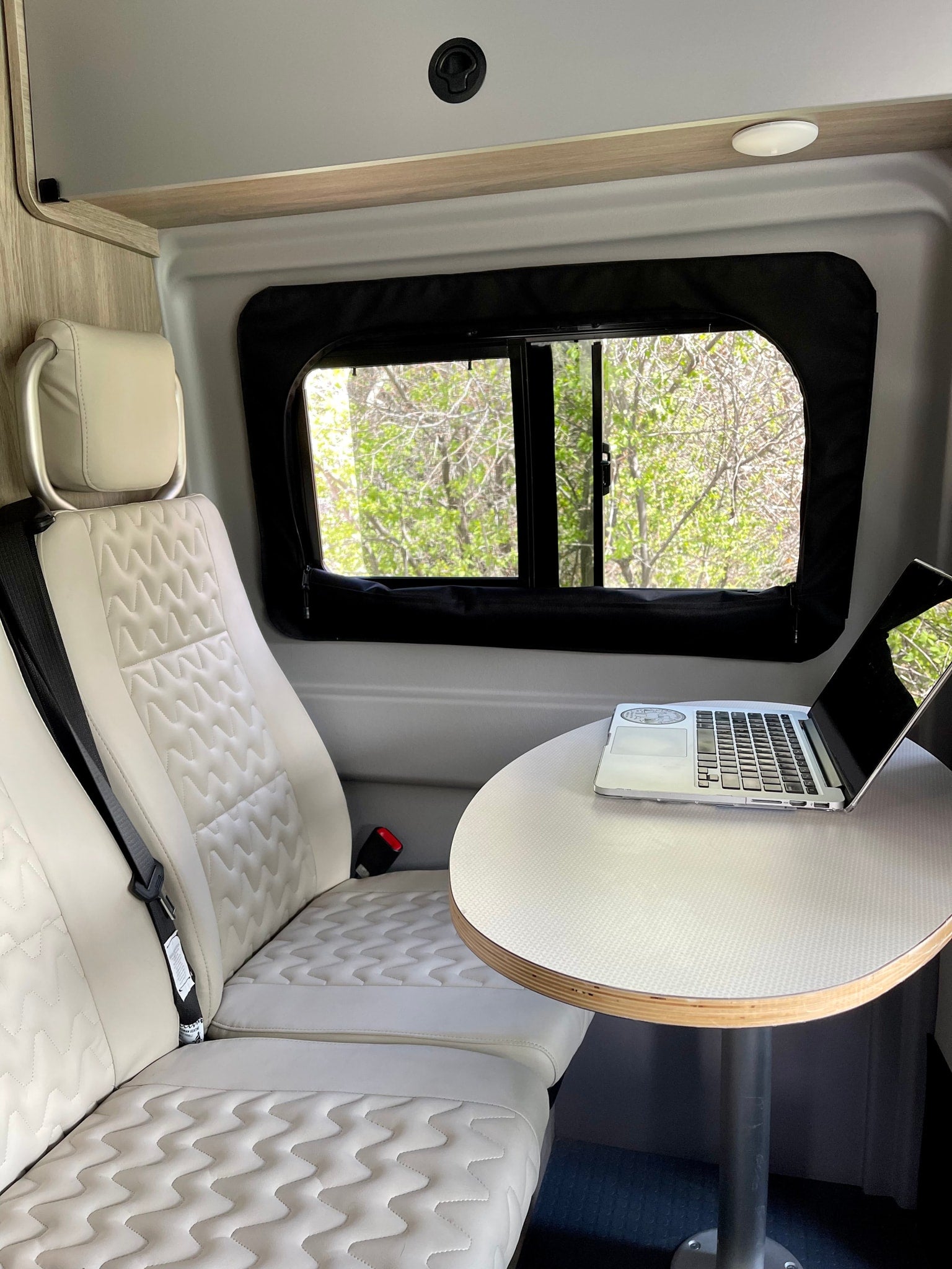 ready for adventure.|RV rental: Cooking with a view! Pot on stove inside