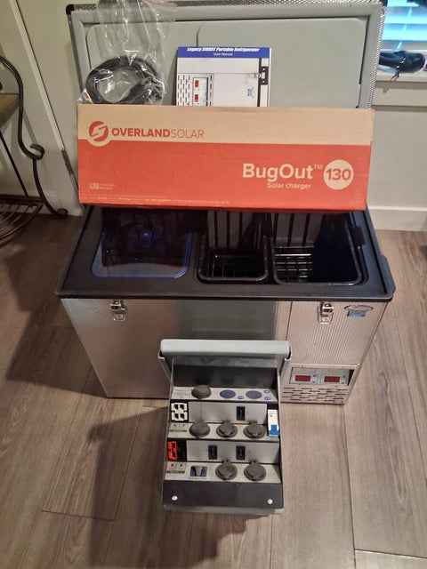 Legacy smart portable fridge/freezer w/powerpack &solar panel for outdoor use