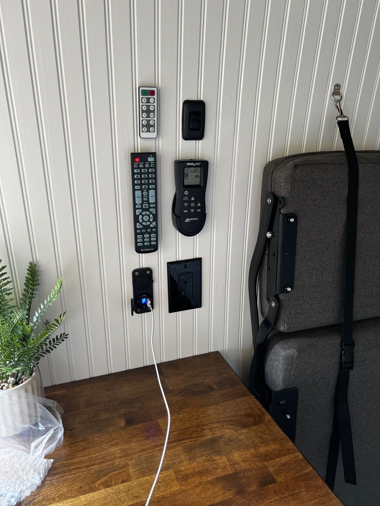 featuring white beadboard walls