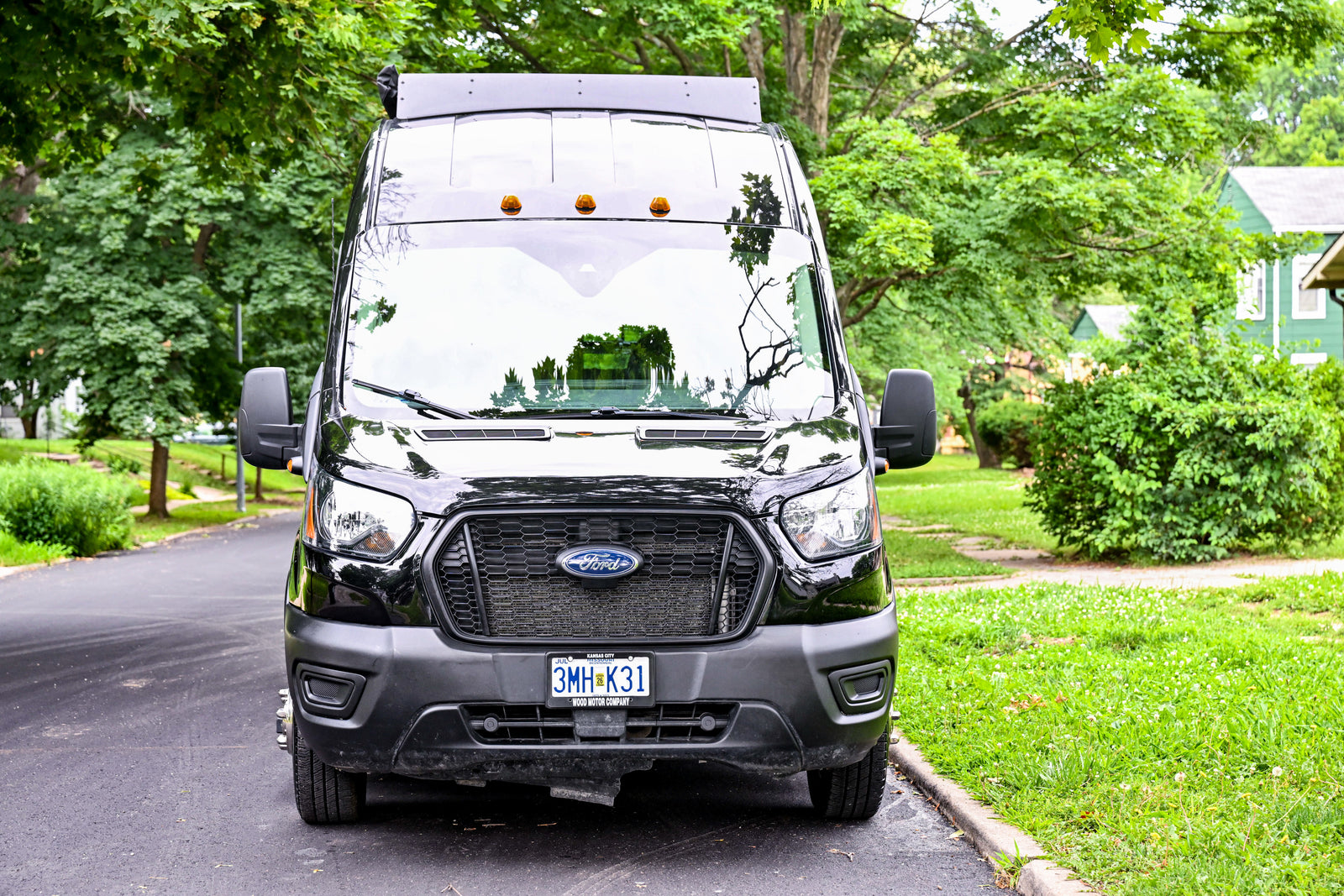 and nature views.|Inside a comfortable RV rental: a modern bedroom with a large bed