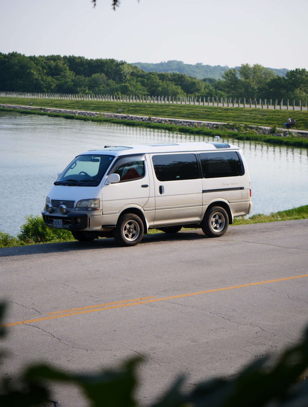 A white Toyota van