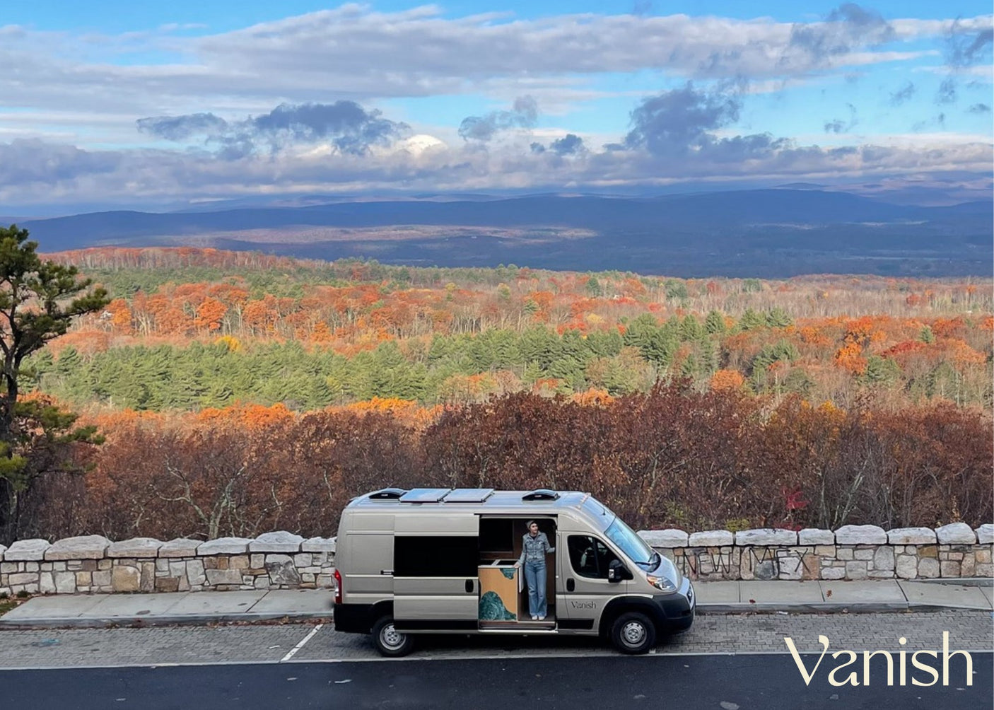 and built-in USB/power outlets in this RV rental.|Inside an RV rental: a neatly organized kitchen drawer displaying white enamelware and silver metal bowls.|Open RV rental kitchen drawer revealing a pot