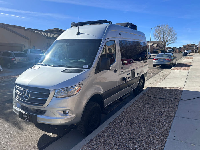 ready for your next adventure.|Silver Mercedes Sprinter RV rental