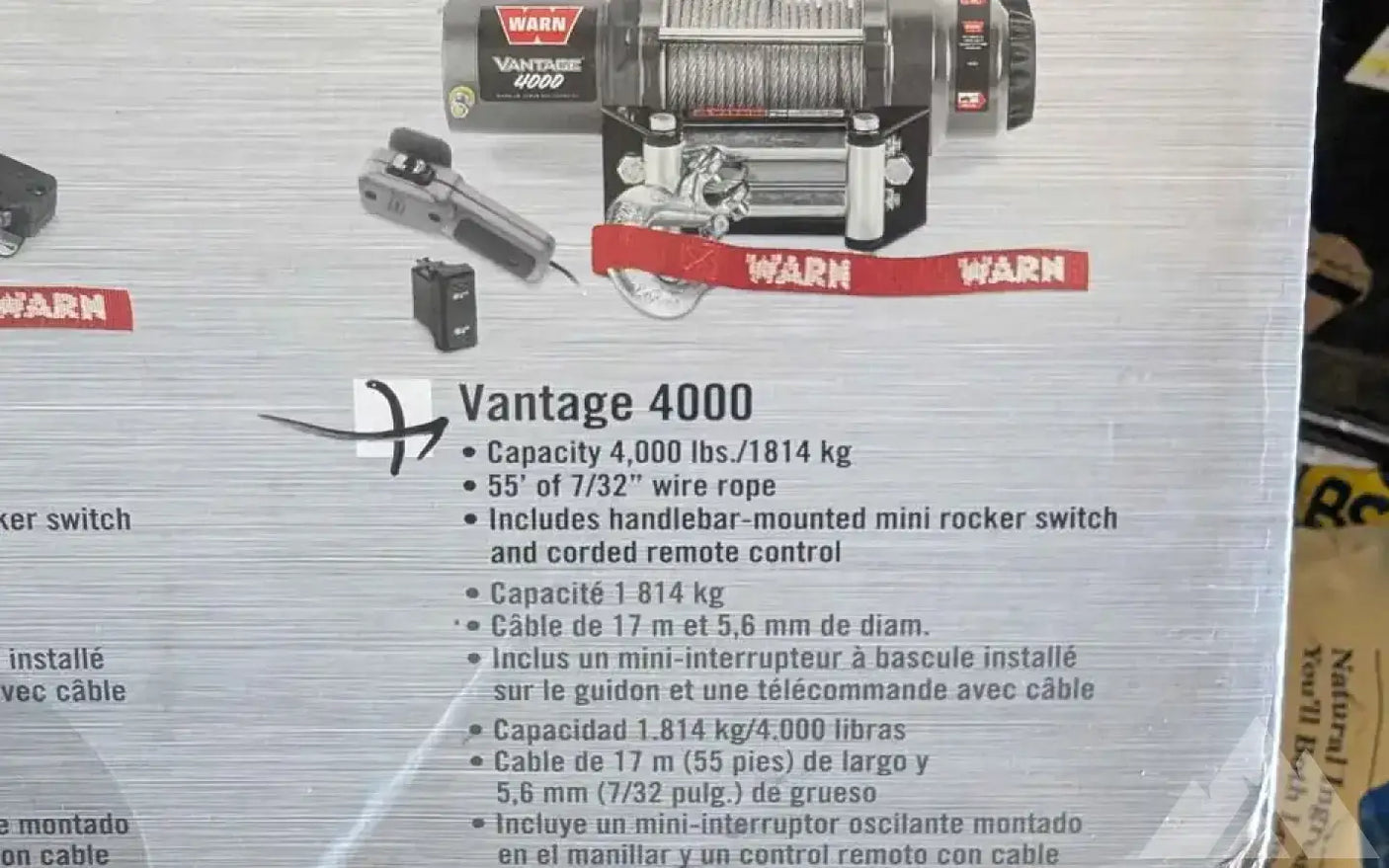 Warn Vantage 4000lb Winch — new gear for sale (photo 2)