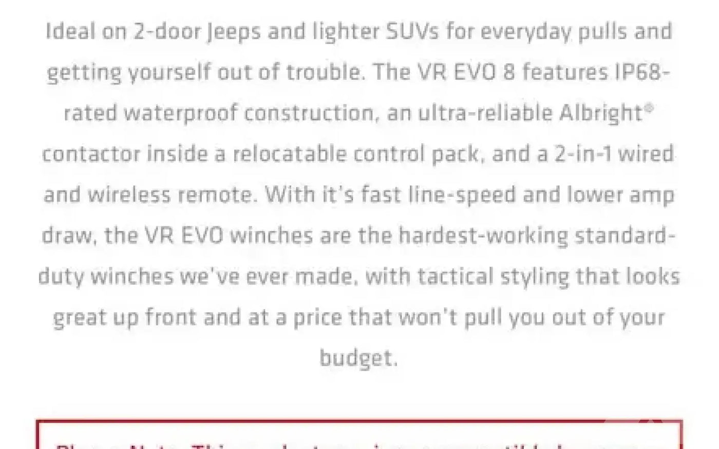 Warn VR EVO 8s winch — used gear for sale (photo 5) — photo 5