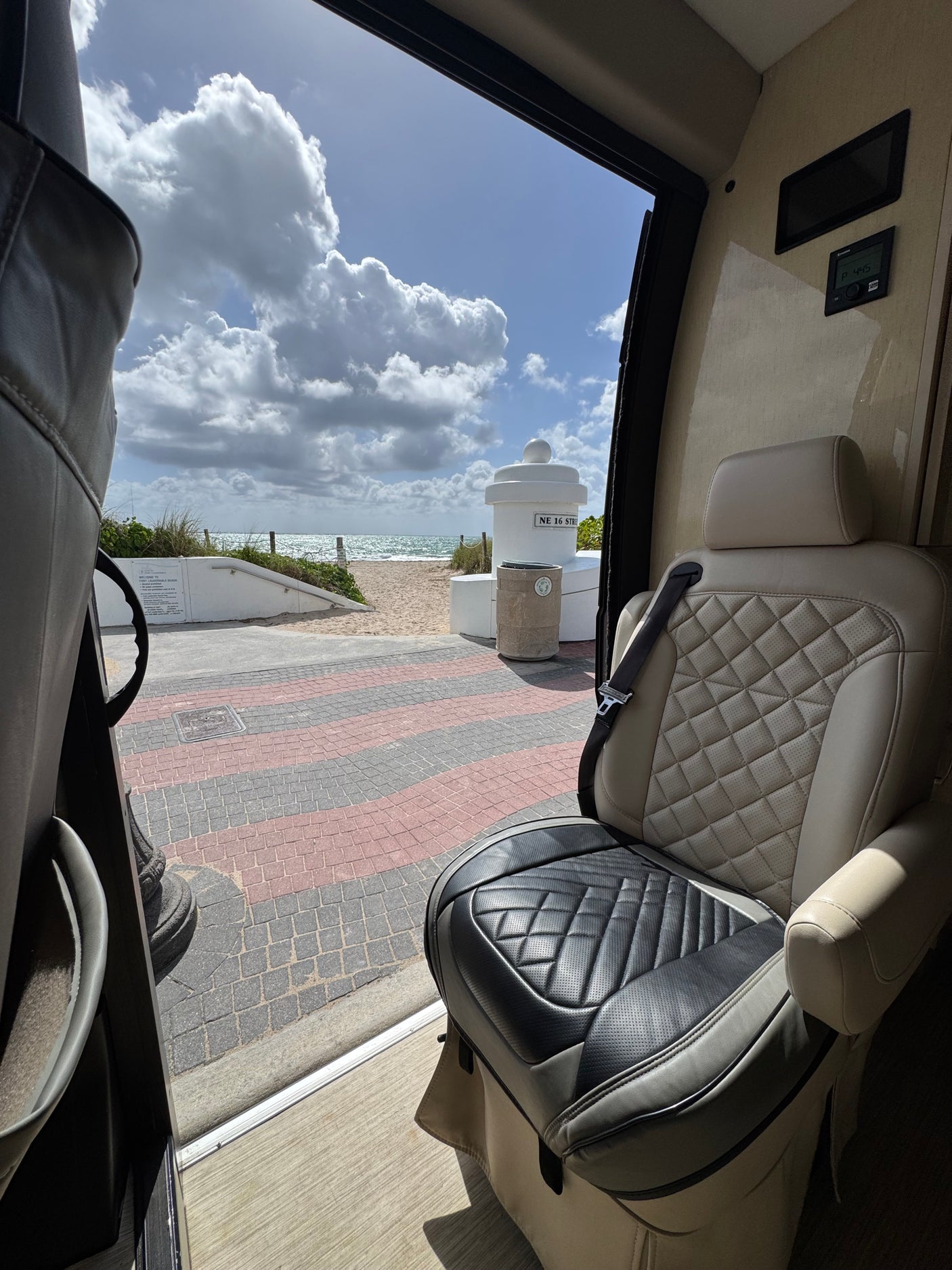 Beach day views from our RV rental! Looking out to Fort Lauderdale's ocean and sand from NE 16 Street.