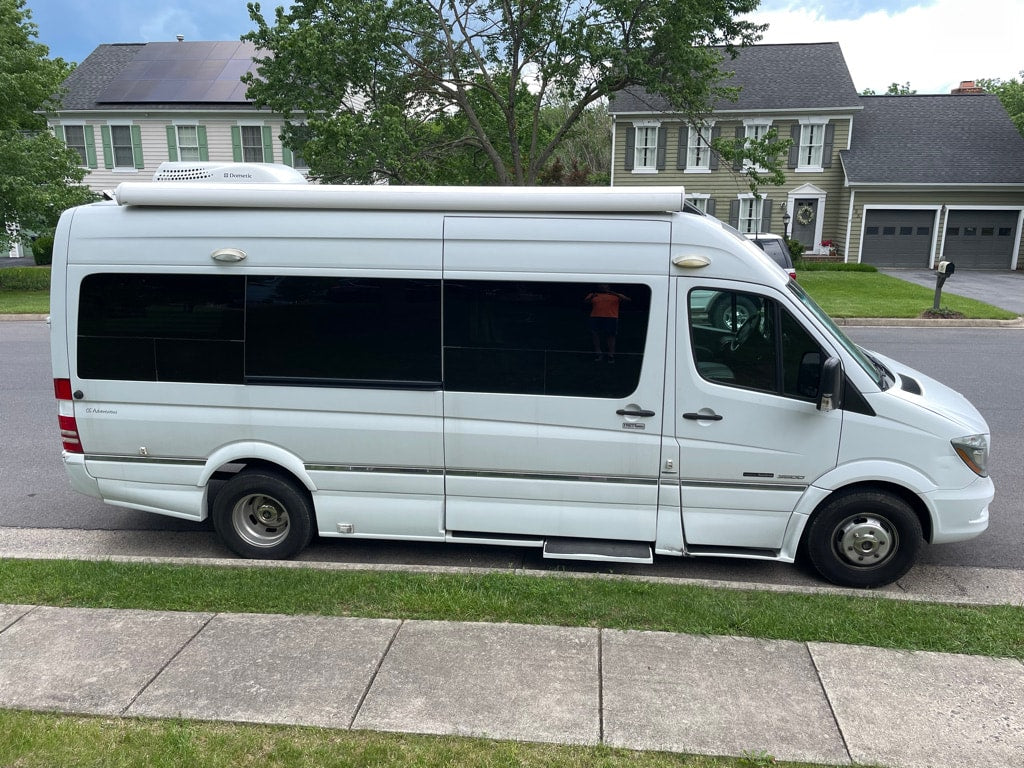 White Mercedes Sprinter RV rental
