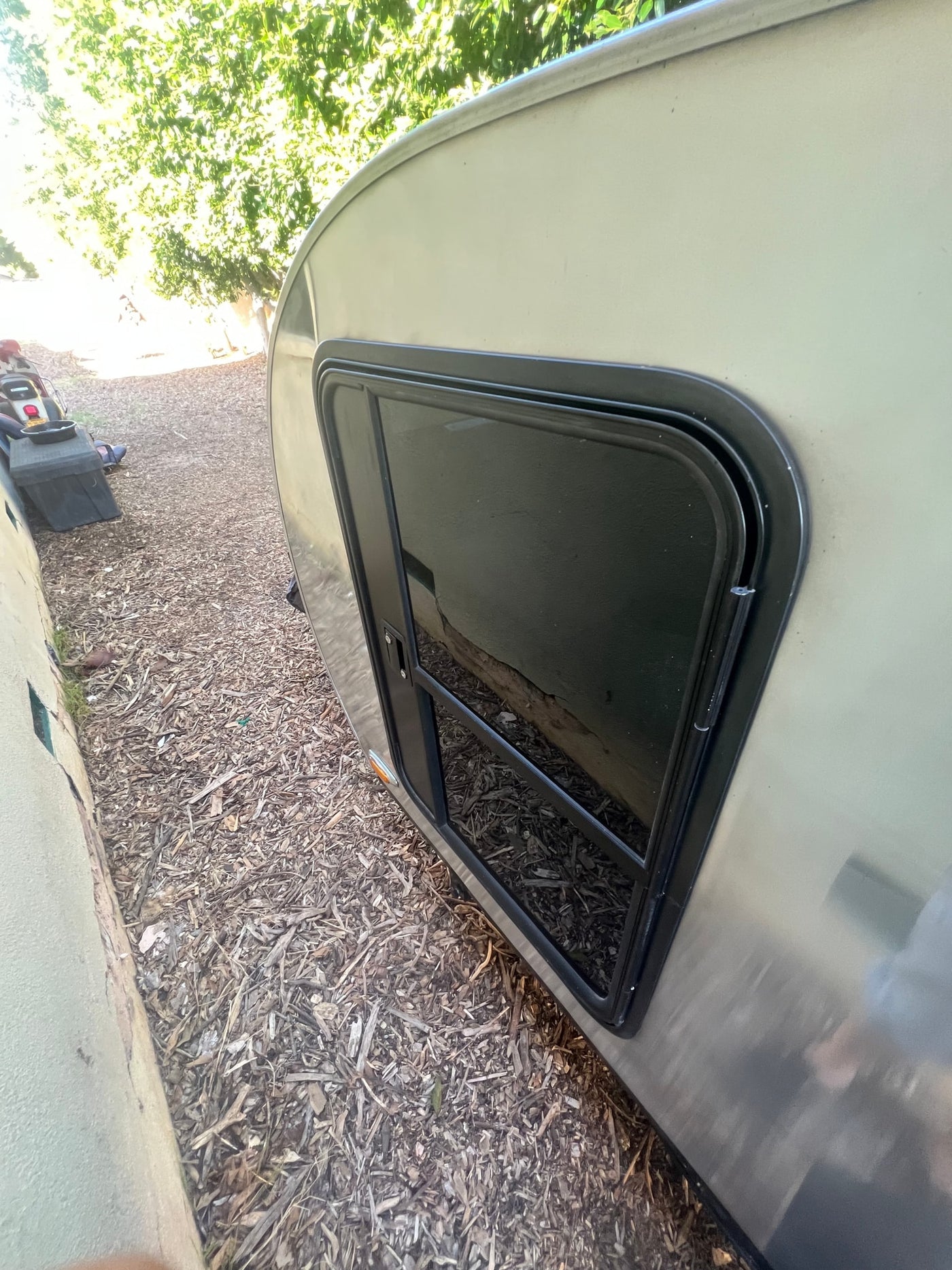 and a window.|Open galley of a compact teardrop camper — photo 11