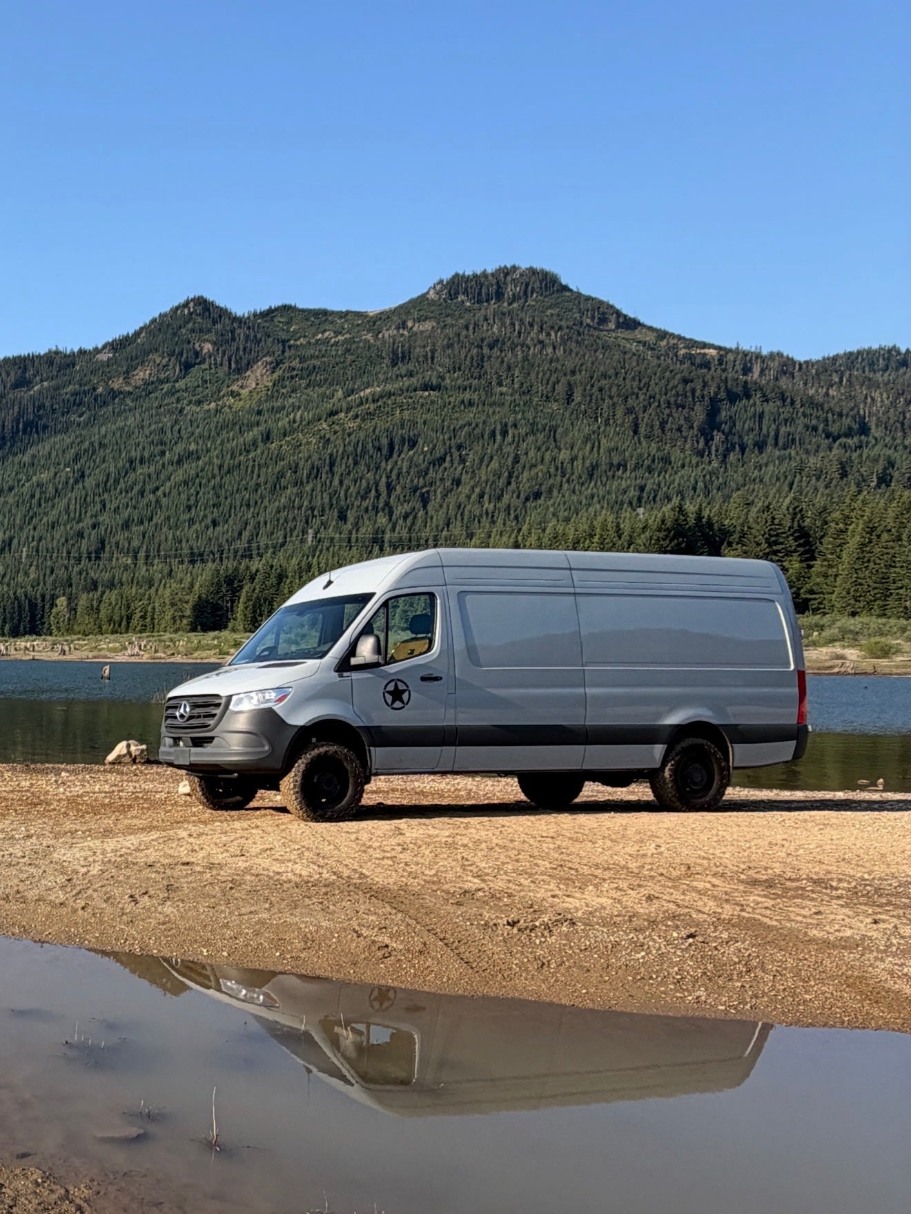 This grey adventure van