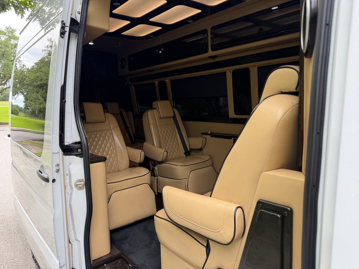Luxury Mercedes Coach | Massage Chairs & Bathroom