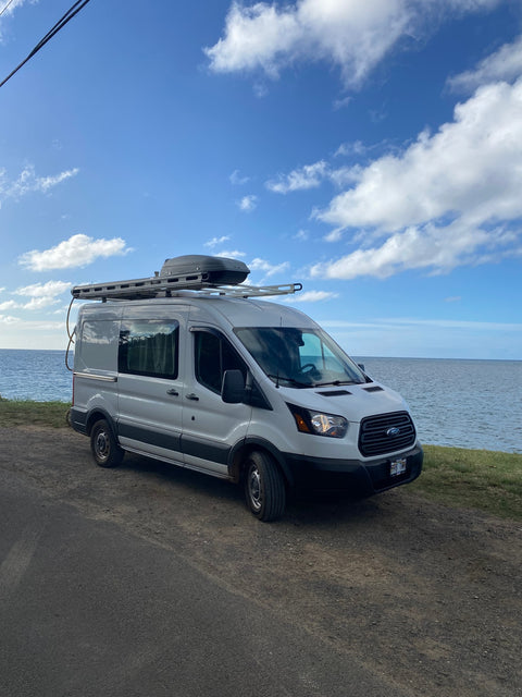 "Medium Top" Ford Transit Camper overland rental