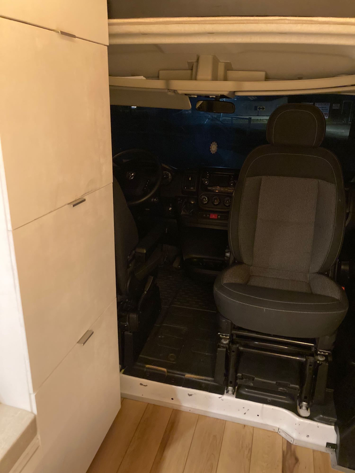and storage. Great for an RV rental getaway.|Stylish RV rental kitchen with sink