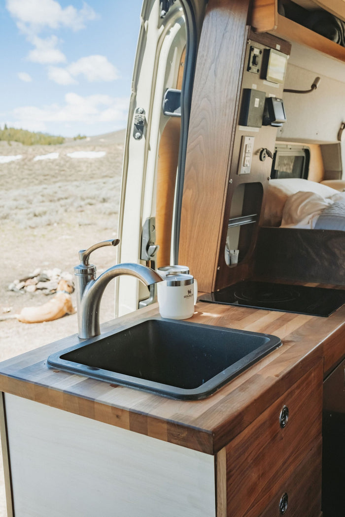 built-in kitchenette