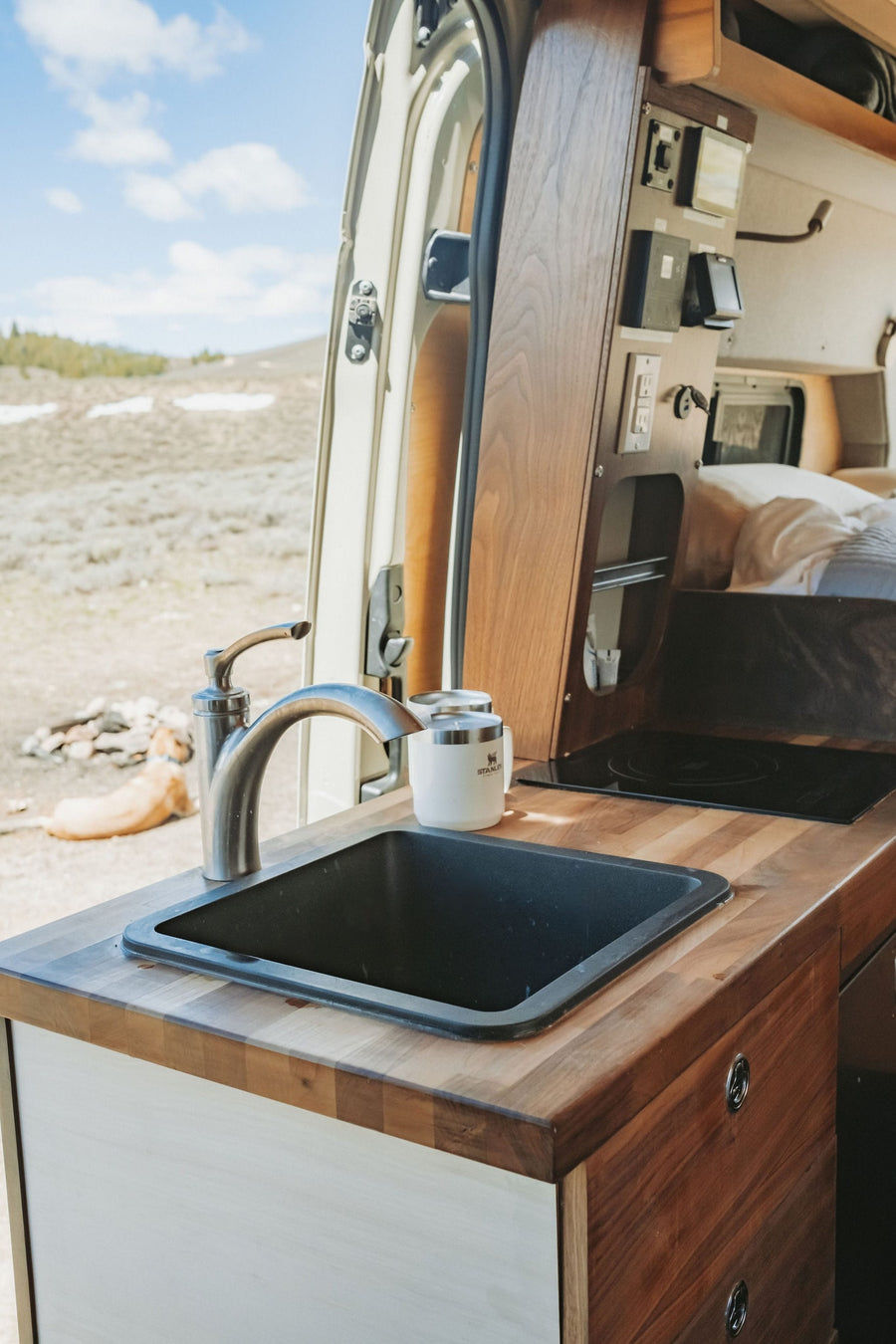 built-in kitchenette