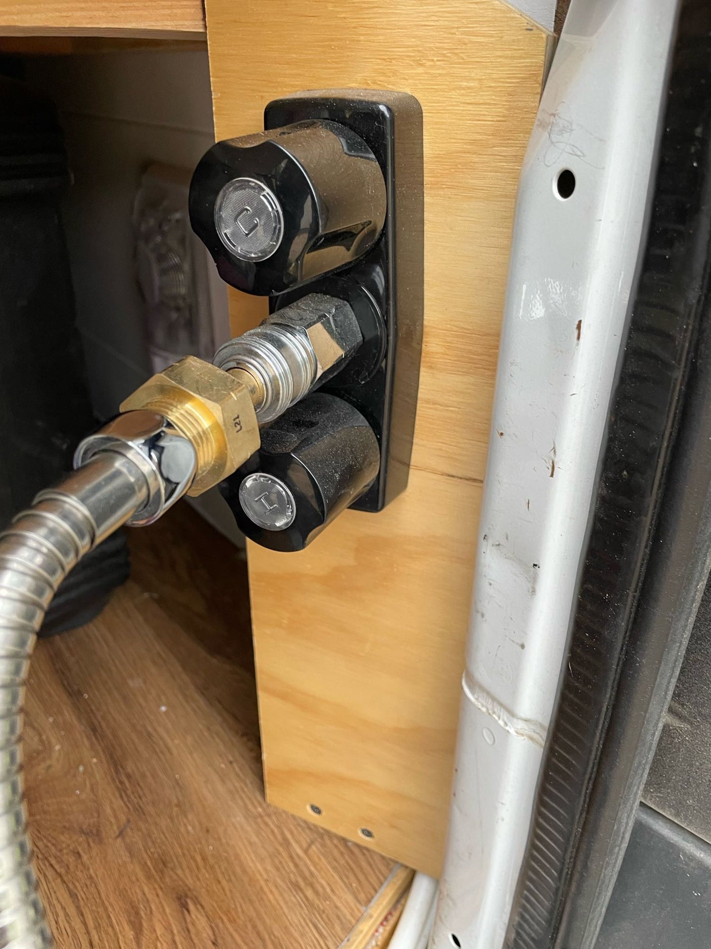 and green storage.|This RV rental features a compact