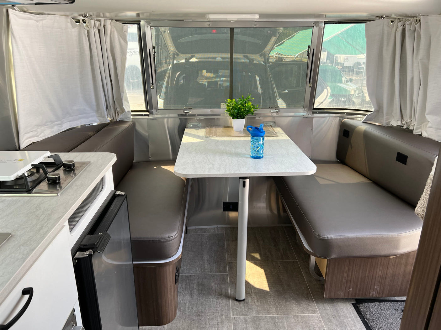 featuring a compact kitchen