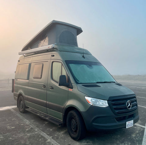 "Olive " 2020 Mercedes-Benz Sprinter by Texino w/Pop-Up Top and Solar Panel overland rental