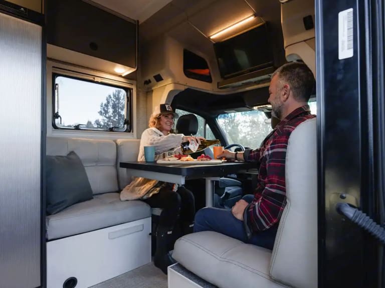 comfortable seating with laptop