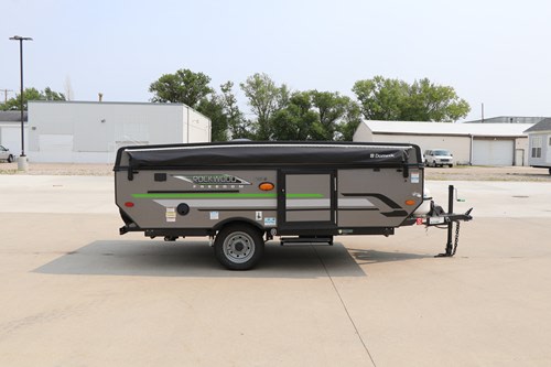 comfortable camping experience for your outdoor adventures.|Gray Rockwood Freedom pop-up camper