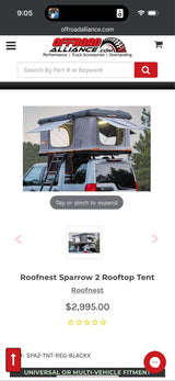 ROOFNEST ROOFTOP TENT SPARROW 2 (REG) in San Diego, CA (photo 9)