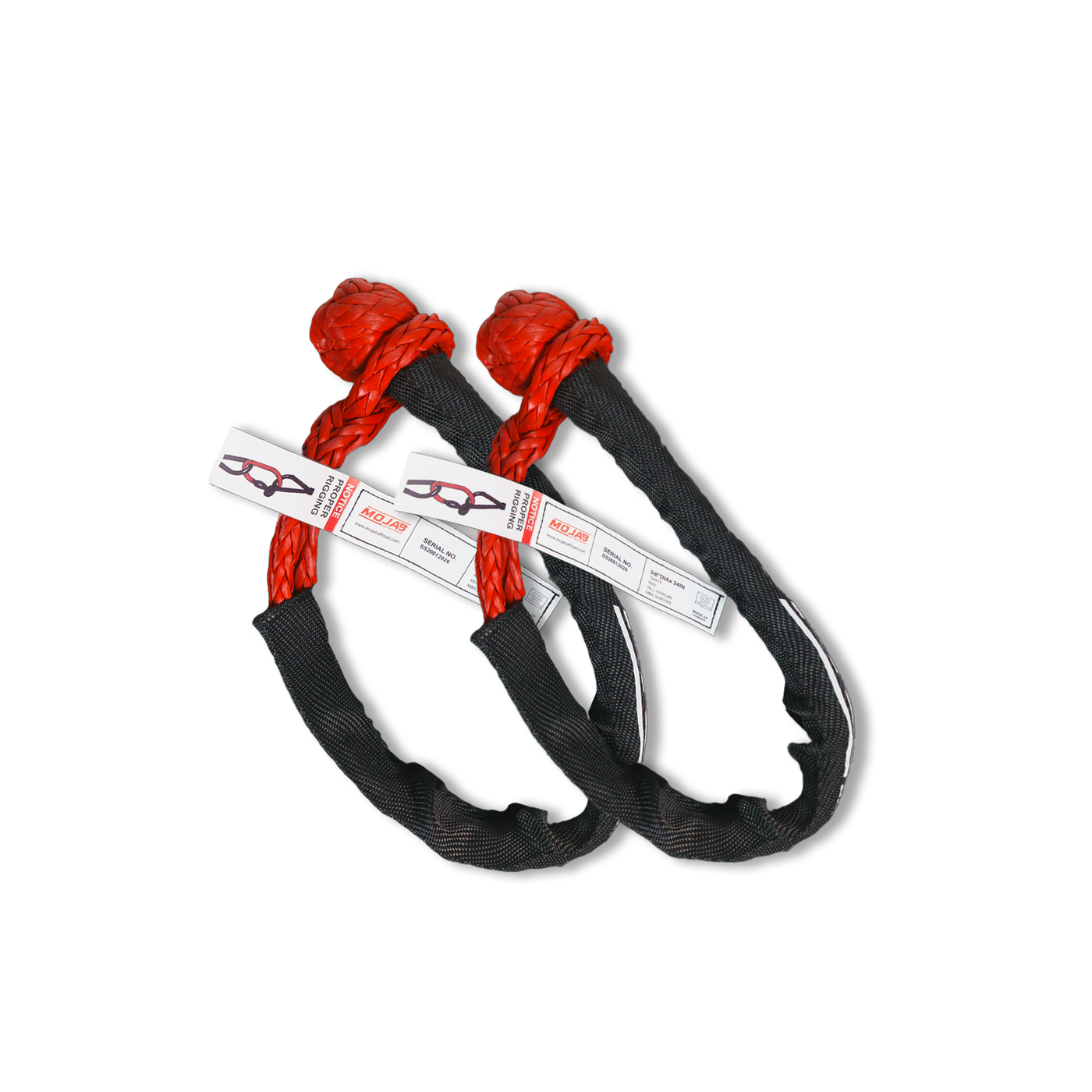 Soft Shackle 3/8'' x 24” with sleeve and bag (Set of 2 Shackles) (Lifetime Warranty) — photo 1