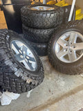 !!!EXCELLENT!!! Falken Wildpeak M/T Tires on Jeep Wheels 17in … all 5 in great condition