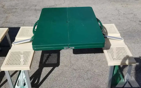 1 LEFT Vintage Camping Folding Picnic Tables — used camp furniture for sale