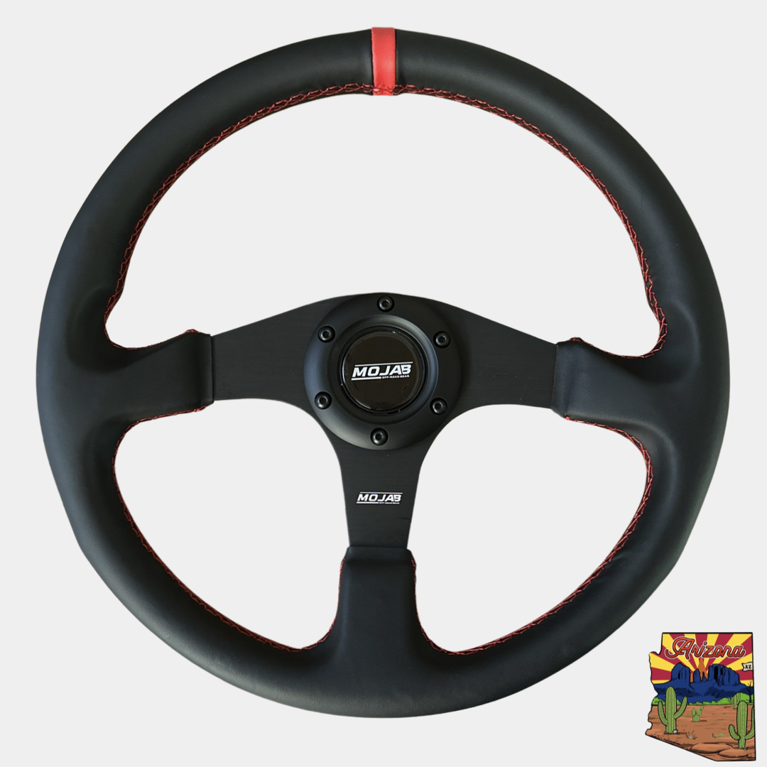 13.5'' MOJAB Flat Steering Wheel Leather or Suede — photo 4