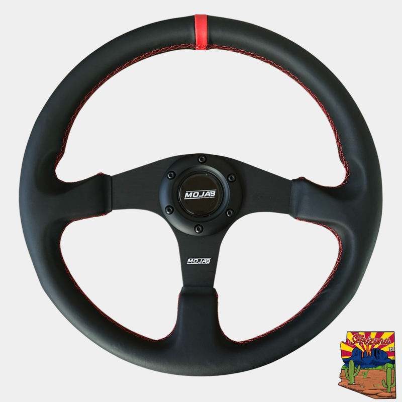 13.5'' MOJAB Flat Steering Wheel Leather or Suede — photo 4