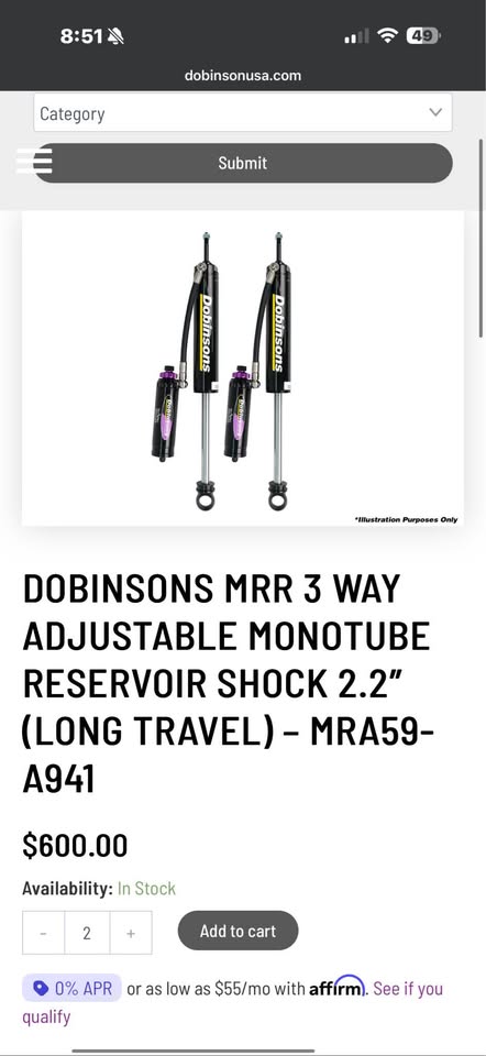 Dobinsons LT rear shocks in Bozeman, MT (photo 2)
