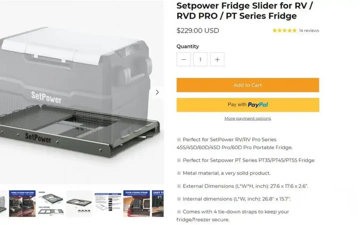 12v Camping Fridge Slide — used fridge slides for sale (photo 3) — photo 3