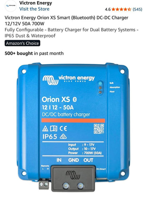 Victron Energy Orion XS Smart (Bluetooth) DC-DC Charger 12/12V 50A 700W **NIB**