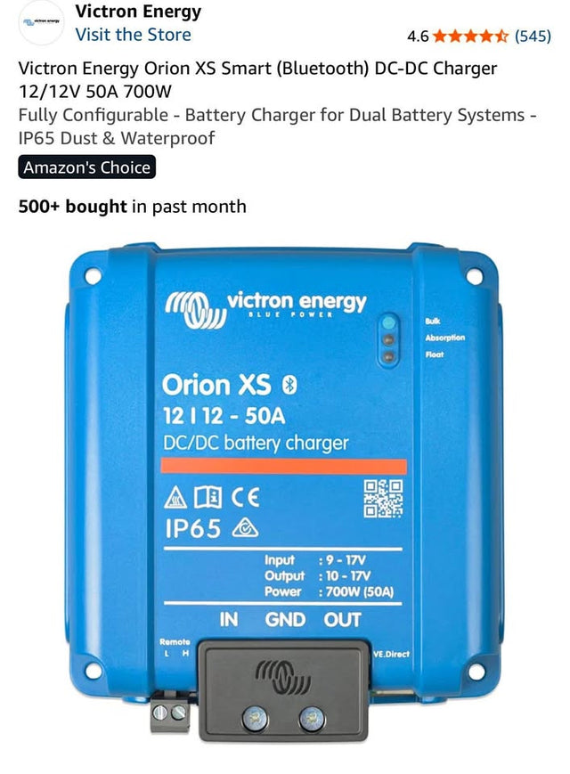 Victron Energy Orion XS Smart (Bluetooth) DC-DC Charger 12/12V 50A 700W **NIB** in Simi Valley, CA (photo 1)
