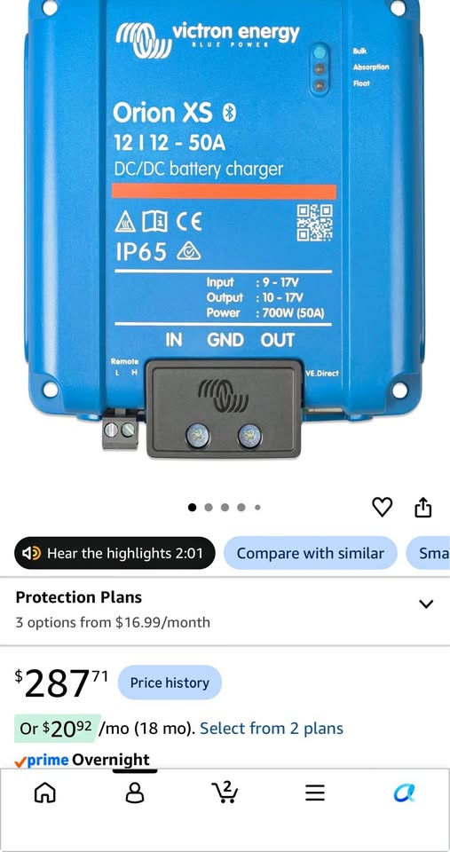 Victron DC-DC charger Orion XS 12/12 50amp in Peoria, AZ (photo 1)