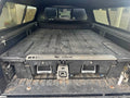 Decked truck bed drawers