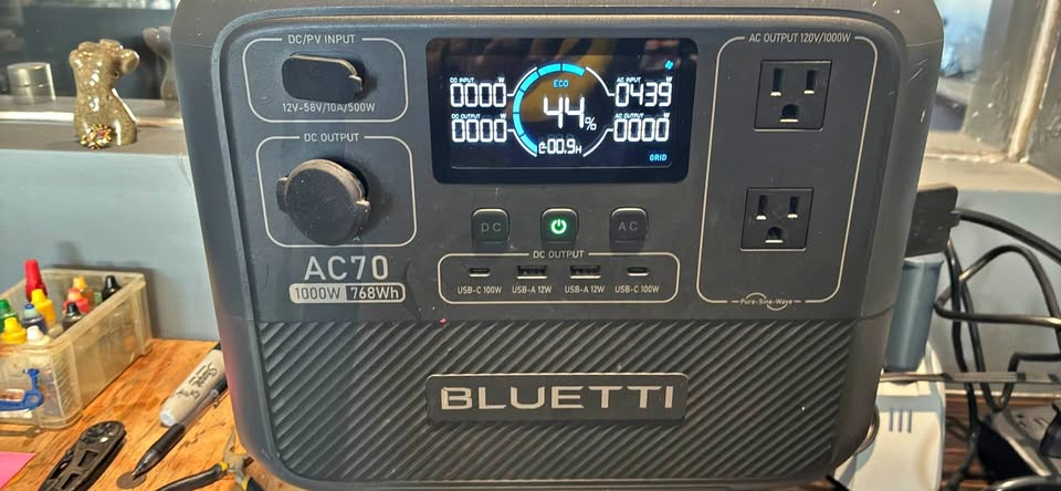 BLUETTI AC70 Portable Power Station and Predator 100W Solar Panel in Venice, CA (photo 1) — photo 1