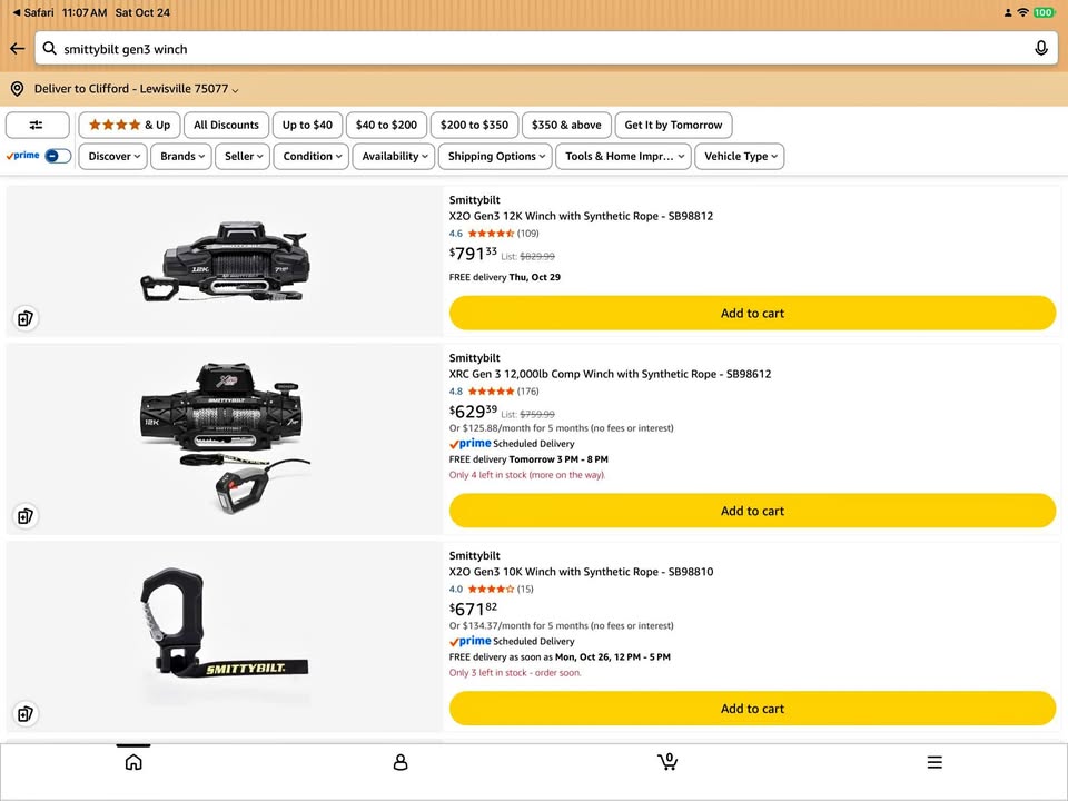 Smittybilt winch X2O GEN 3 in Lewisville, TX (photo 1)