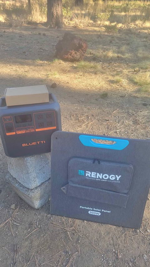 Bluetti ac180p with Renergy 200w portable solar panel