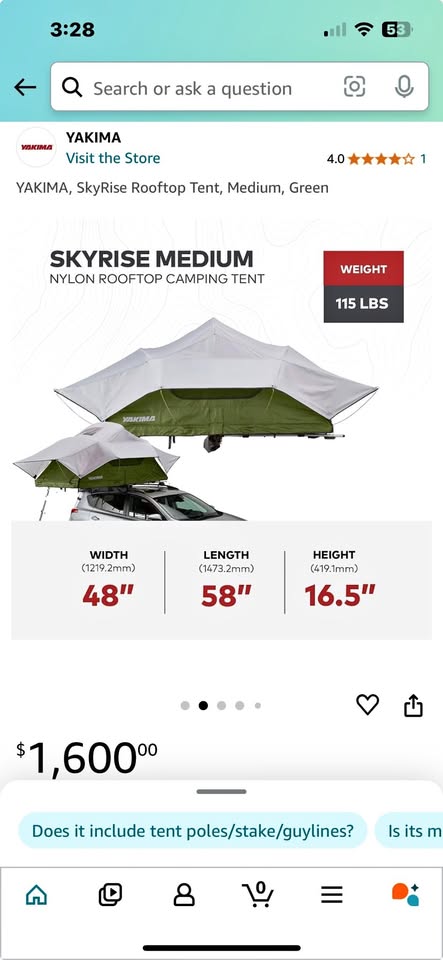 Yakima Skyrise Medium Rooftop Camping Tent in Spring, TX (photo 1) — photo 1