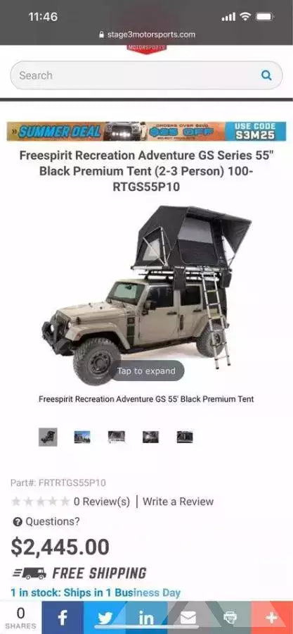 2 brand new FSR roof top tents — photo 3