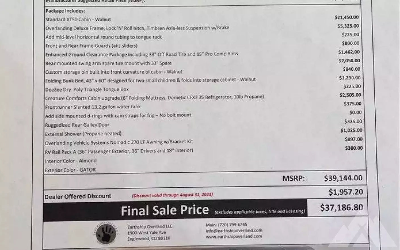 2021 High Altitude XT50 Off-Road trailer/camper — used overland trailer for sale in Durango, CO (photo 4)