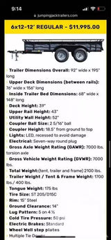 2021 Jumping Jack 6x12 — used overland trailer for sale in Meridian, ID (photo 2)